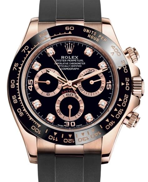 rolex rose gold daytona black dial